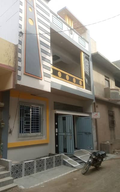 double story , west open house for sale in saadi town block 7,