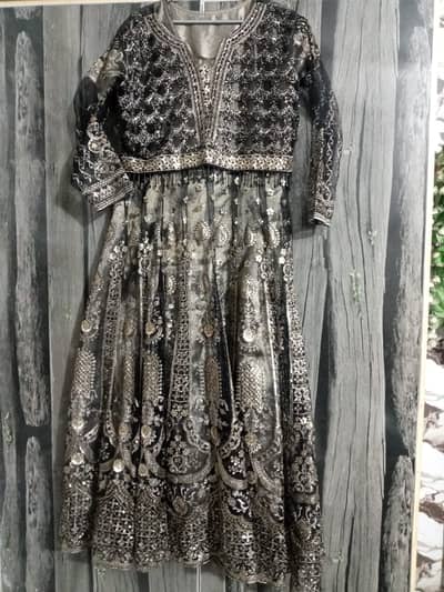 Black Fancy Net Embroidered Eastern Suit – Sirf 1 Dafa Pehna