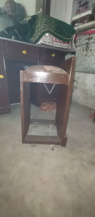 dressing with table. showcase. iron table