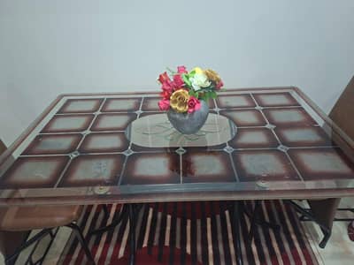 iron and glass dinning table