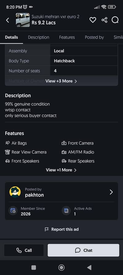 Suzuki Mehran VXR 2018