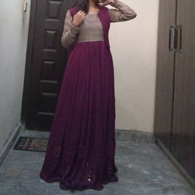 Georget Maxi with jacket, dupatta and trouser