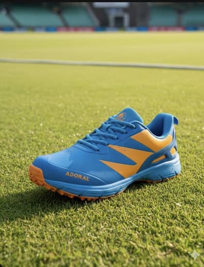ADoral jeet Blue orange cricket shoes Take your cricket game to new