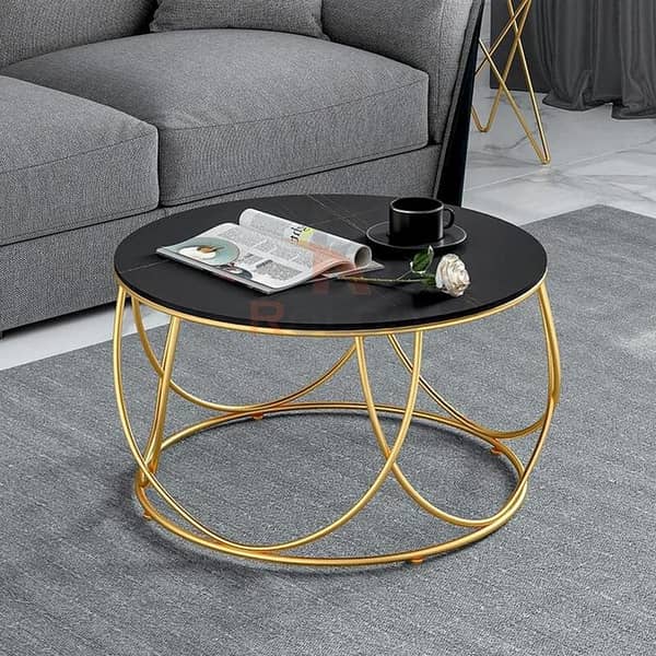 Modern Round Center Table with Elegant Stylish Functional Living Table for Contemporary Home Décor