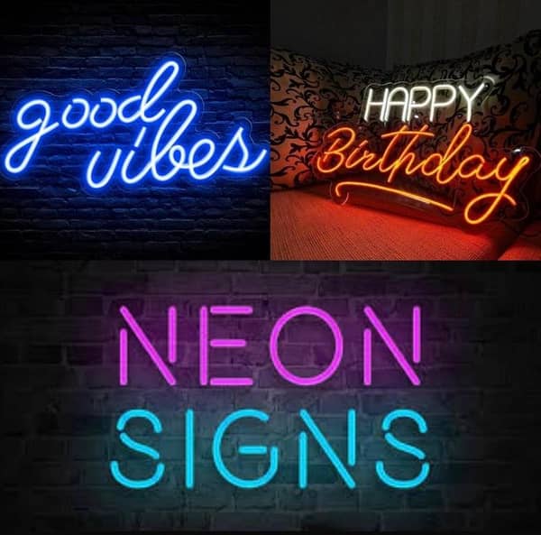 Customized Double Name Neon Light Sign (12×18 Inches) | Personalized LED Neon Wall Decor