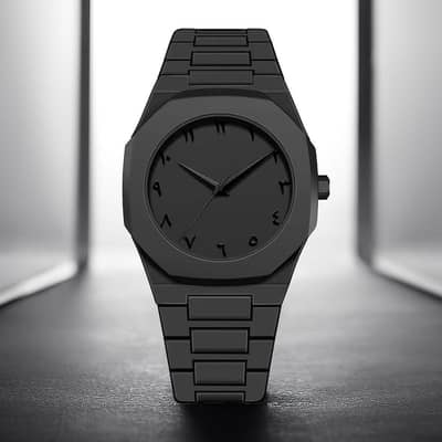 Full Black Aura Quarts Analog Watch Lightweight Premium Design.