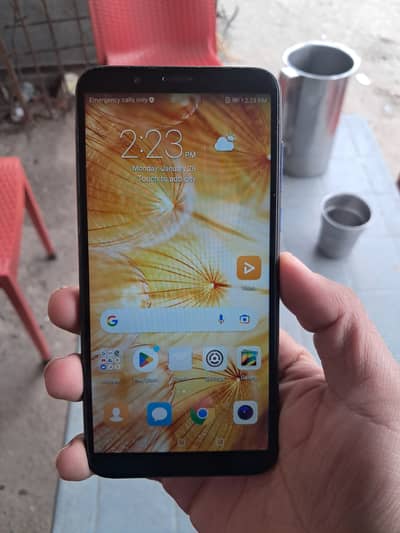 Huawei y7 prime 2018 dual sim set 3/32 good battery  timing