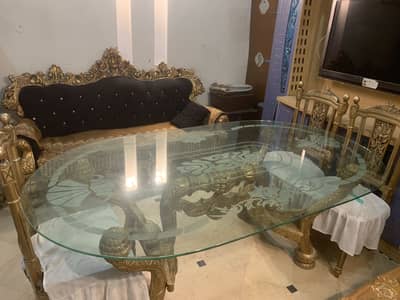 DINING TABLE WITH 8 CHAIRS