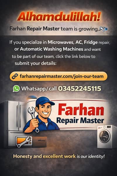 AC , Fridge & Automatic Washing Machine Technicians