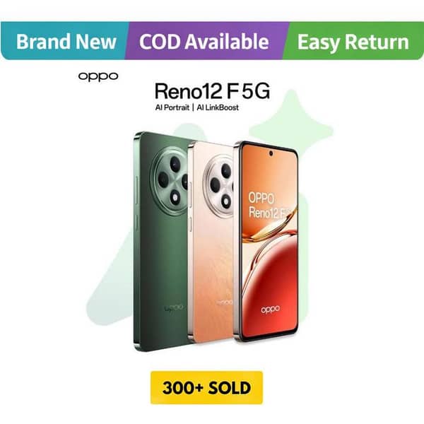 LIMITED STOCK: OPPO Reno12 F 5G | 12GB RAM + 256GB ROM - 1 Year Official Warranty