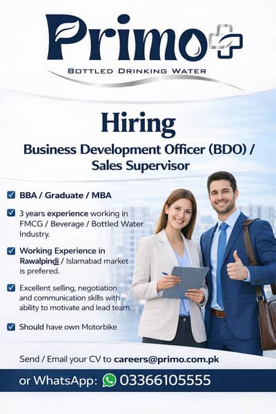 Business Development Officer (BDO) || Sales Supervisor