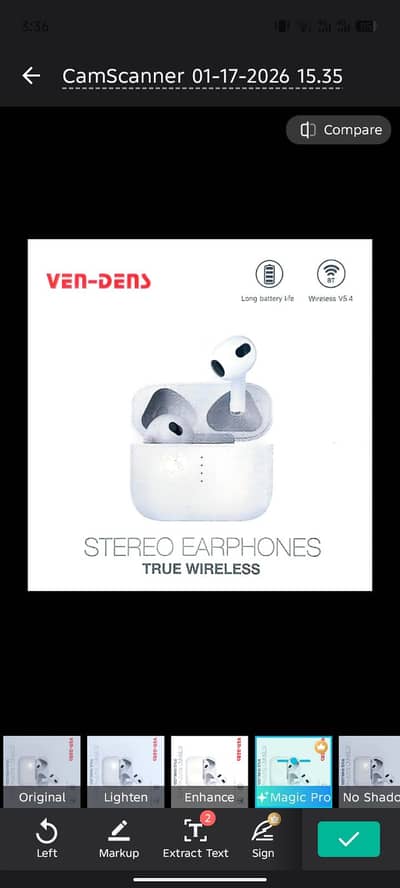 VEN-DENS  wireless earphones