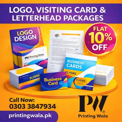 Professional Visiting Card & Letterhead Printing in Karachi. 10% off