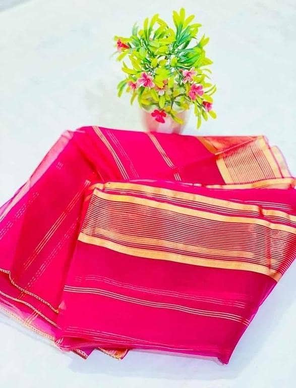 ZM Fabrics Lining Printed Organza Dupatta for Ladies, Women & Girls