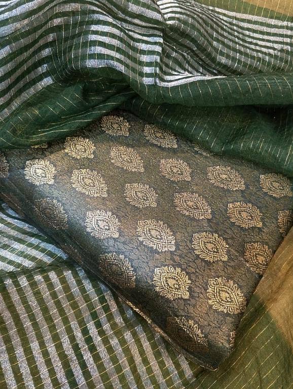 Banarsi Jamawar for Girls and Women in All Colors | 3-Piece Unstitched Pure Banarasi Jamawar Suit