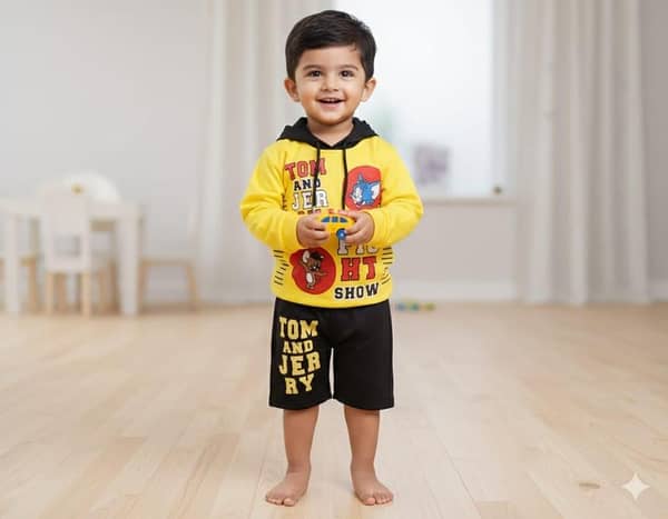 Kids Tom & Jerry Fleece Hoodie Set | Premium Winter Tracksuit for Boys & Girls | Cozy Warm Cartoon Outfit | Imported Soft Fleece Hoodie & Trouser Set | Stylish Winter Wear for Kids (Multiple Colors & Sizes)