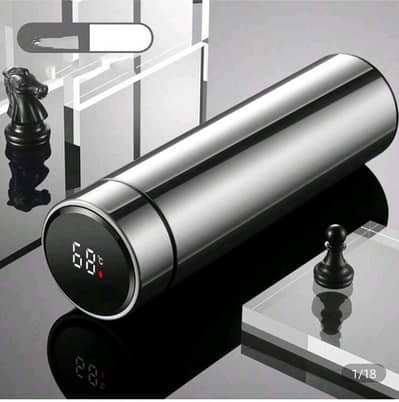 LED Temperature Display Water Bottle 500ml Stainless Steel