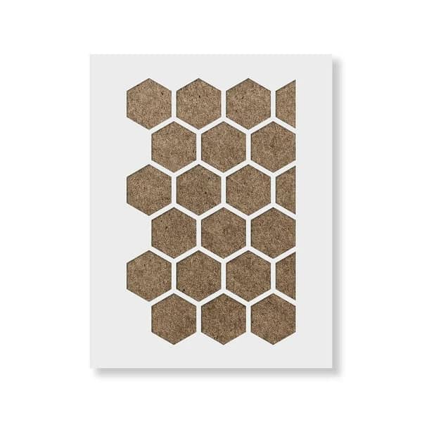 There is something mesmerizing about looking at the honeycomb stencil.