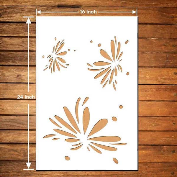 Kinder Garden Wall Stencil – 16x24 Inch Reusable Template for DIY Wall Decor (Aizal Collection)