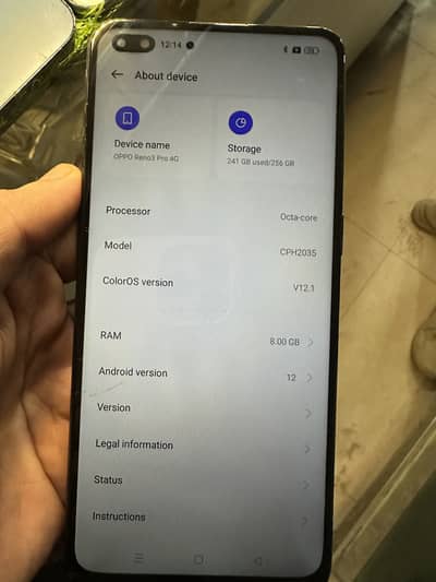 Oppo Reno 3 Pro 256Gb 8GB Ram