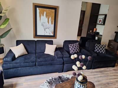 black 2 seater sofa