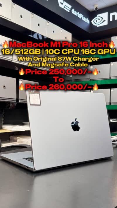 Macbook M1 Pro 16 Inch 2021 16GB 512GB Best Price in Pakistan HFStore