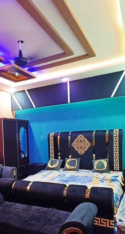 Complete Furniture ; L Shape Sofa Set, Bed Diwan, Dressing & Almari