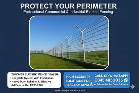 Professional Electric Fence Installation – Safe, Reliable Bahawalpur