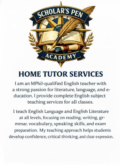 Home Tutor,Online Tutor,Home Tution,O/A Levels,IGCSE,KG,F. A,FSC,B. A,BS