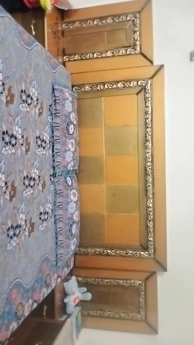 Bed With Side table and dressing