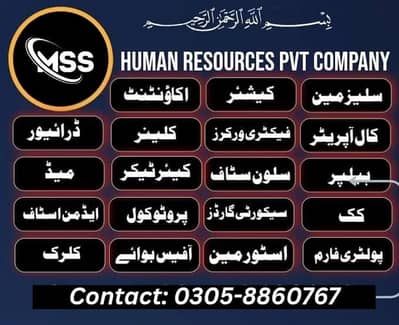 we're providing all type of staff, jobs, domestic job , security guard