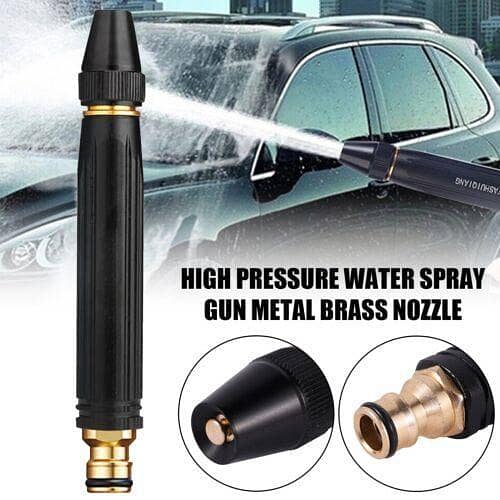 High-Pressure Water Nozzle Spray for Portable Cleaning: Adjustable Patterns for Garden, Car, Bike, and Window Washing