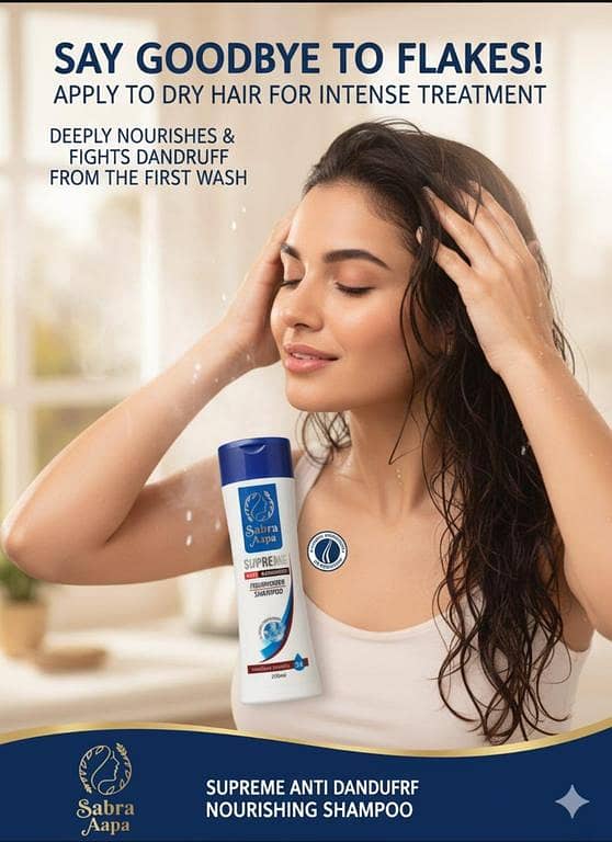 Sabra Aapa Supreme Anti-Dandruff Nourishing Shampoo with Keratin – 200ml