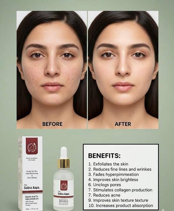 Sabra AAPA Glycolic Acid 7% + Alpha Arbutin 2% Skincare Serum