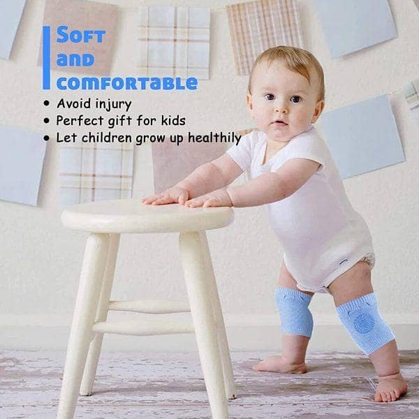 Baby Knee Pads – Soft Cotton Protective Cushions for Crawling, Anti-Slip, Adjustable Straps