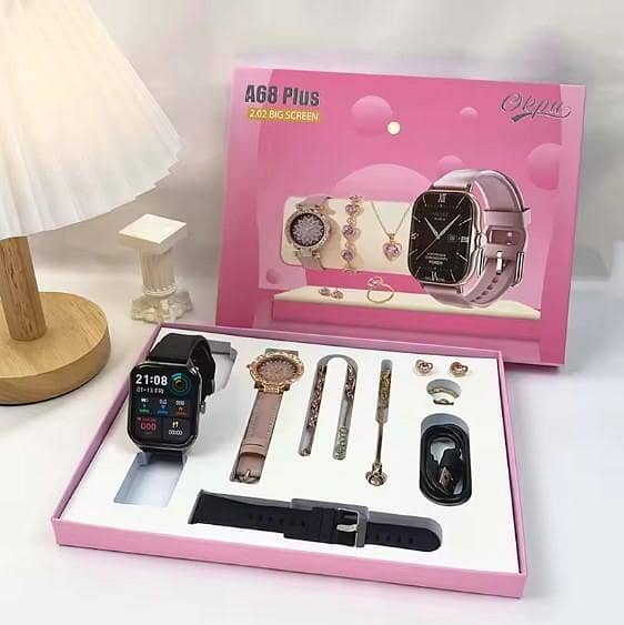 A68 Plus Smart Watch for Women - Fitness Tracker with Blood Oxygen, Heart Rate Monitor, Sleep Tracking, 1.69" Touch Screen, Custom Dials