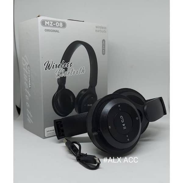 MZ-08 Wireless Bluetooth Different STEREO HEADPHONES, Wireless Version 5.0 With Long Battery