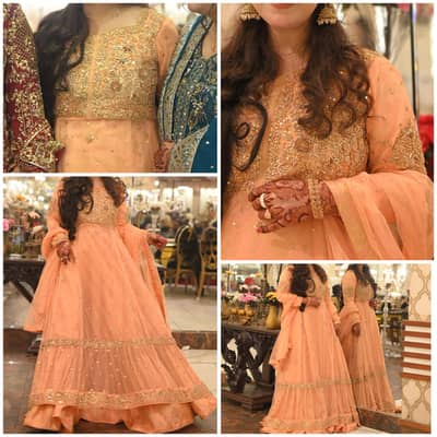 New Long Frock with Farshi Lehenga