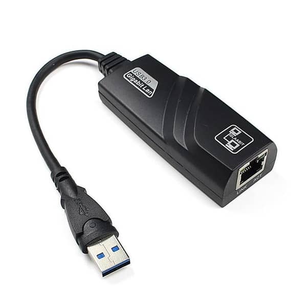 USB 3.0 to RJ45 Ethernet Adapter - Connects Laptop to Wired Network at 10/100/1000 Mbps