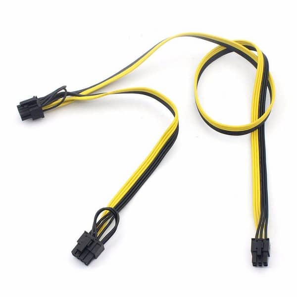 6 PiN TO DUAL 8 PiN PCIe POWER CABLE CONNECTOR (6+2) BIG SIZE