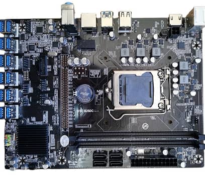 B250c Mining Motherboard 12 GPU Video Card Supported 12 USB Ports New