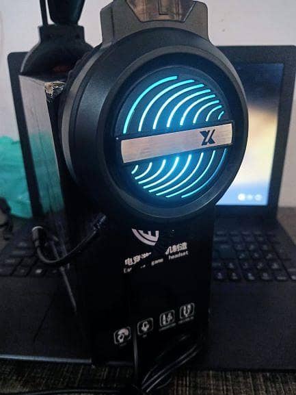 RGB Gaming Light Headsets Logo Tloaelehileng Gaming Headphones Gamer Headset bakeng sa PS4 PC Xbox One PS5