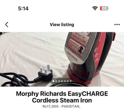 Morphy richard easycharge cordless iron