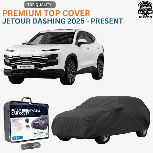 Jetour Dashing Premium All-Weather Car Top Cover For Model  2025 - Present – Parachute Waterproof, Dustproof & UV Resistant