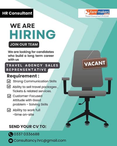 Travel agency sales representative