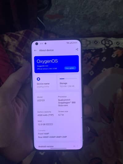 oneplus 9 pro 12GB RAM 256 ROM