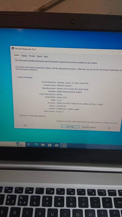 dell Inspiron 5570 core i7 8th 4gbAMD  graphic card