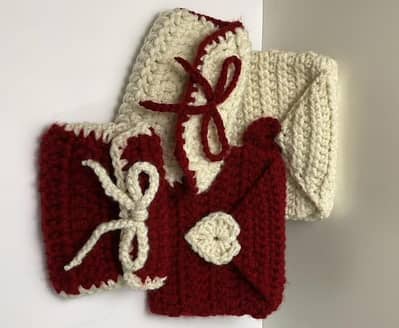 handmade crochet pouches