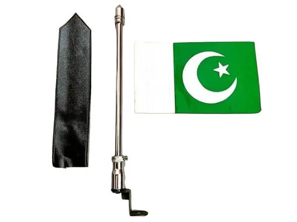 Universal Fender Antenna - Pakistan Flag & Black Cover - 12" Multipurpose Styling