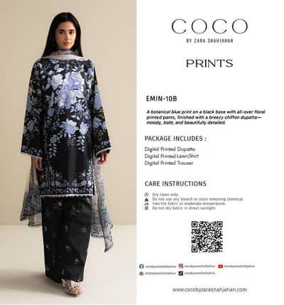 coco by zara shahjahan brand 3 ps voil lawn dubata